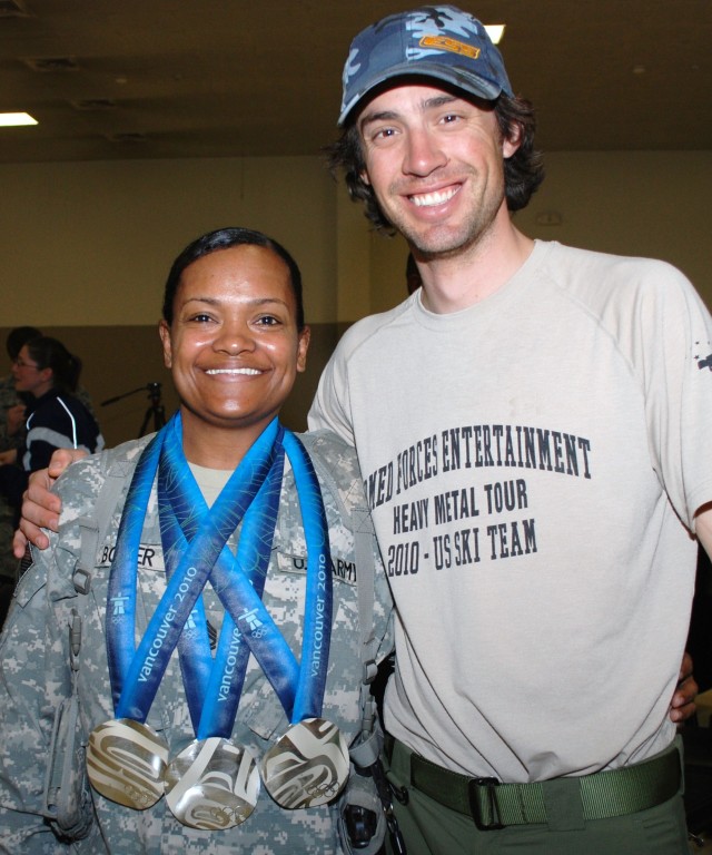 402nd AFSB Soldier meets Olympian