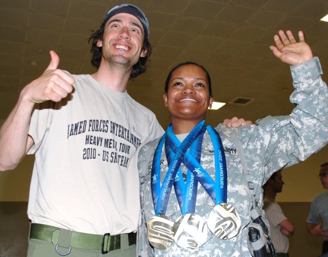402nd AFSB Soldier sports Olympic medals