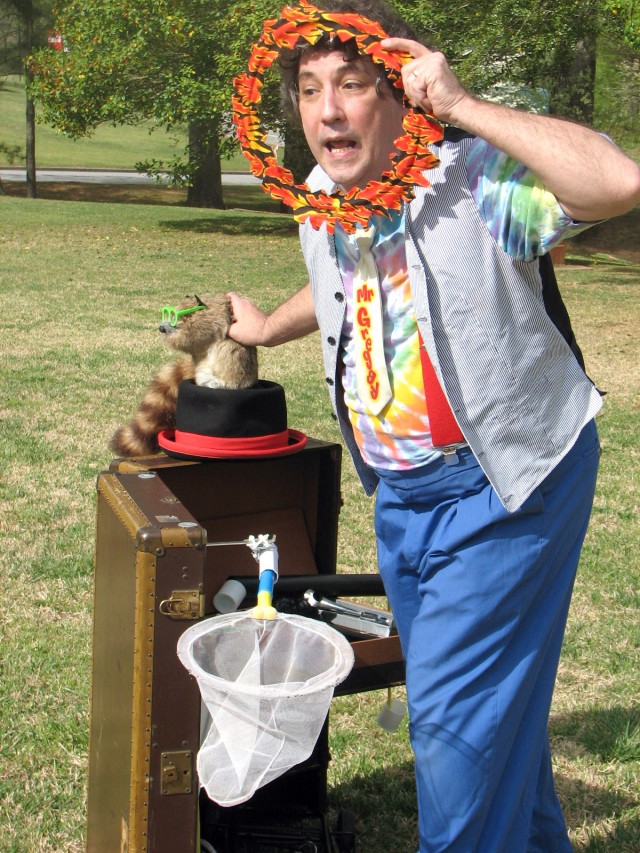 Magician makes boredom disappear