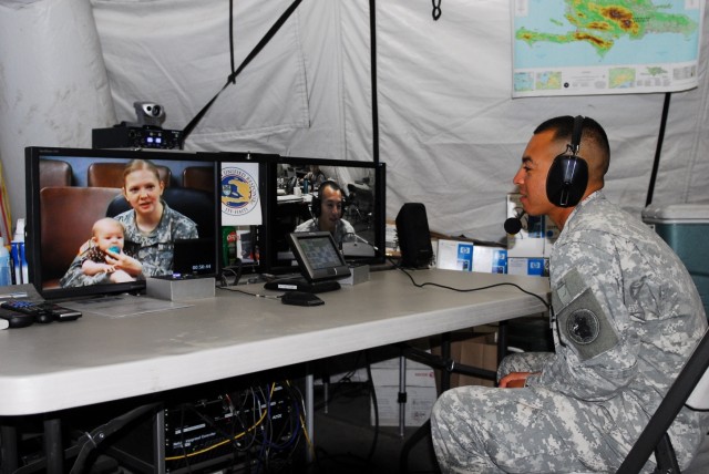 U.S. Army South couple re-enlists by video teleconference