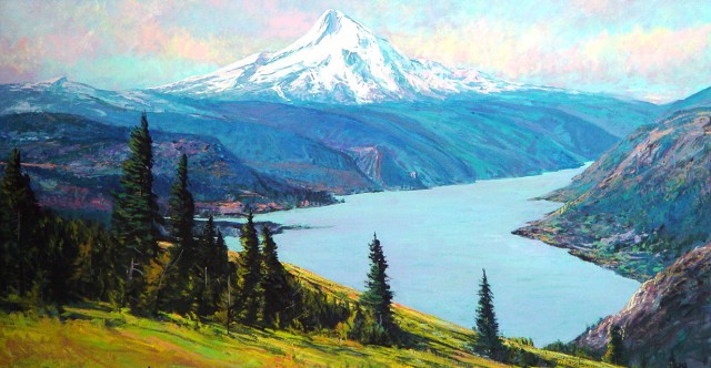 Lee Jensen art at Bonneville Lock and Dam