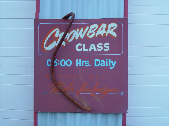 Crowbar Class sign