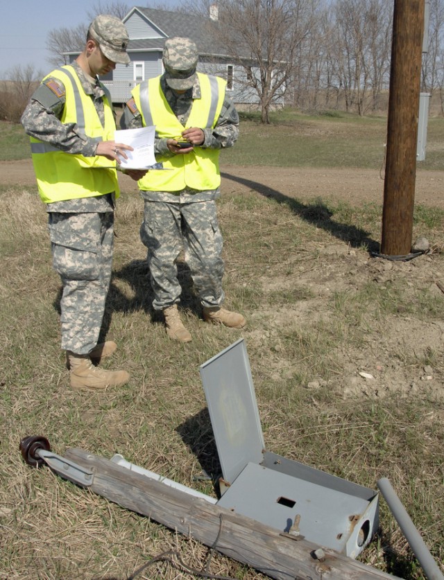 Debris survey after the storm