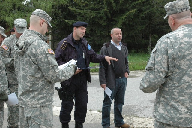 KFOR, KP work together to plan response exercise in Gjilan/Gnjilane
