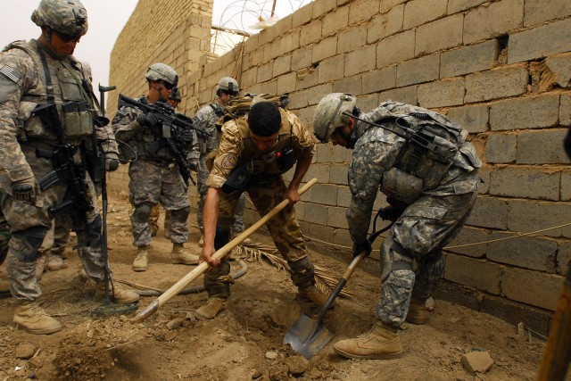 Digging up an area