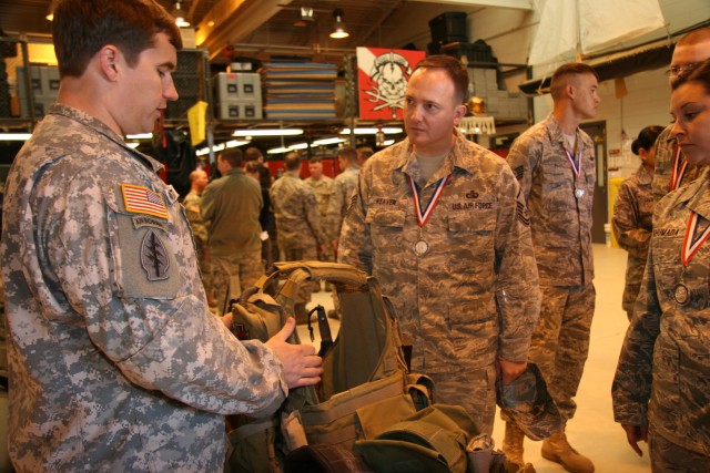 Carson displays Army might for Airmen