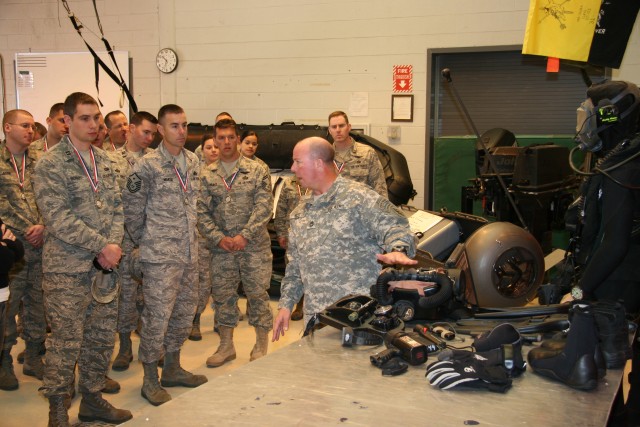 Carson displays Army might for Airmen