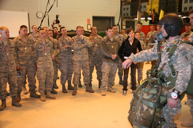 Carson displays Army might for Airmen