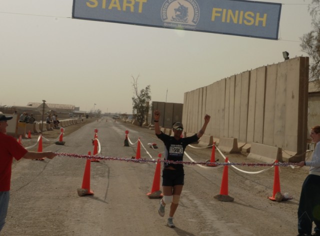 Female Boston Marathon winner in Iraq