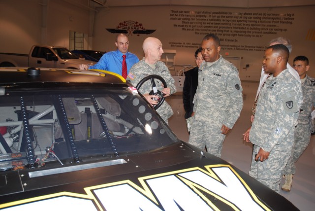 Army technologists visit NASCAR R&D