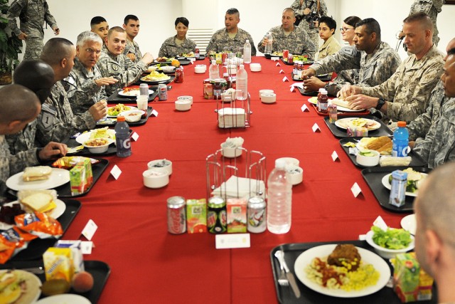 Dining with Soldiers