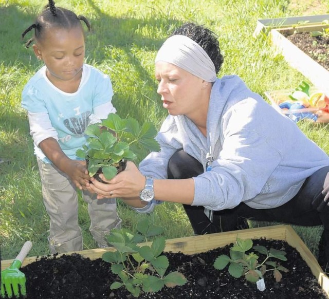 CDC children become gardeners for Month of the Military Child