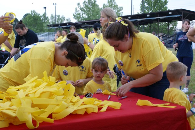 Fort Stewart Yellow Ribbon Walk ribbons