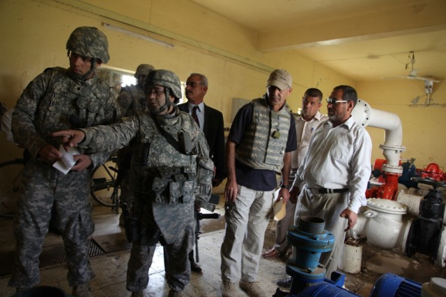 Inspecting the water plant