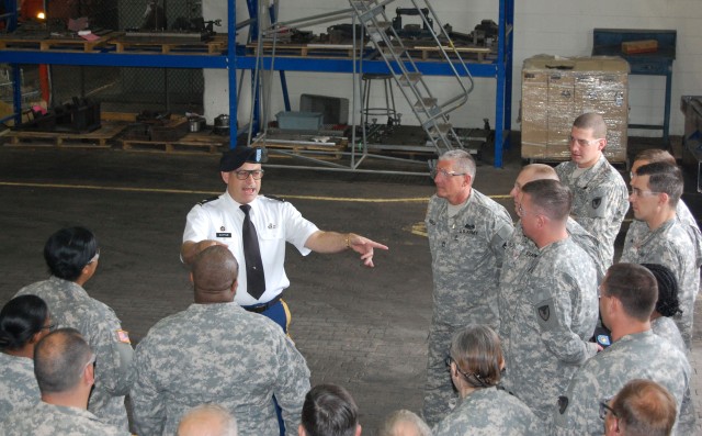 Soldiers of the ASC-ARE tour Rock Island Arsenal manufacturing facilities