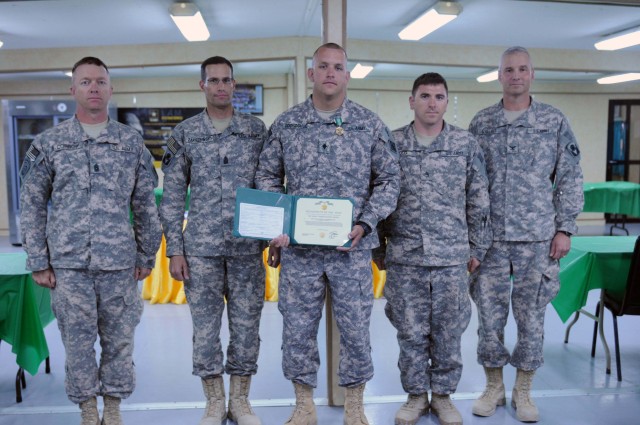 Spc. James Odonohugh from the 511th Engineer Dive team