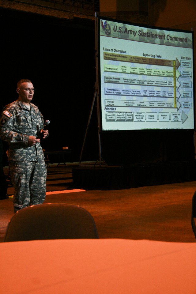 ASC Deputy Commanding General-Operations briefs at DAU