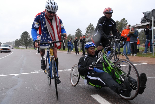 Crossing finish line