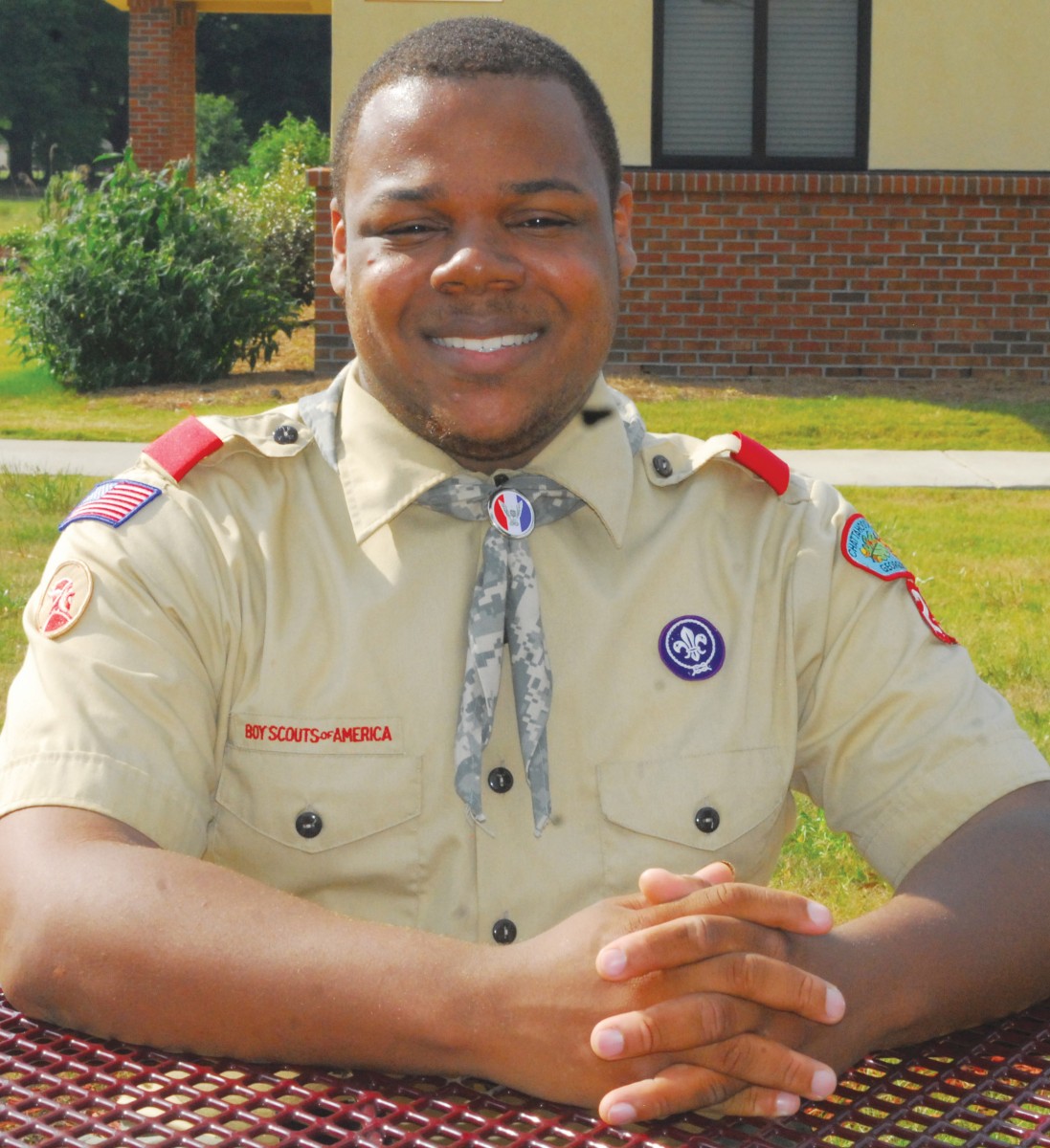 Eagle Scout creates outdoor area for WTB Soldiers Article The United States Army