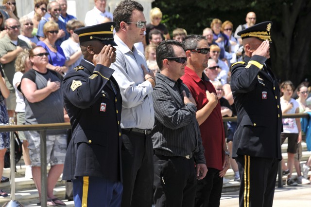 Oakley representatives lay wreath at Arlington