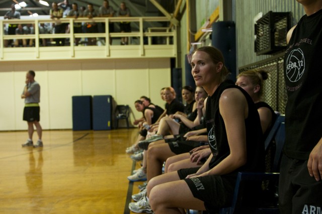 KFOR Soldiers take on Kosovo high School volleyball team in friendly match