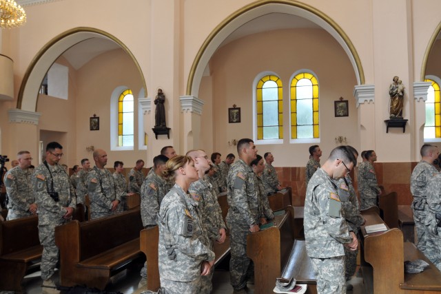 U.S. KFOR Soldiers experience Catholic mass at Kosovo shrine