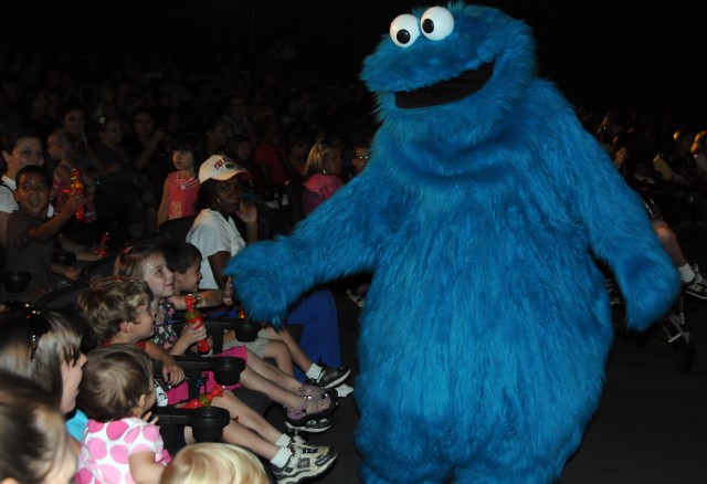 USO Sesame Street tour visits post