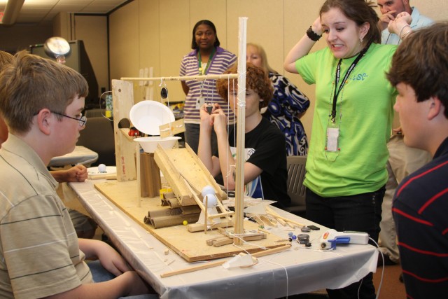 GEMS students learn Rube Goldberg methods