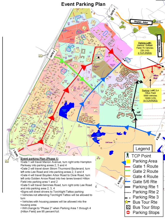 Torchlight Tattoo Parking Map | Article | The United States Army