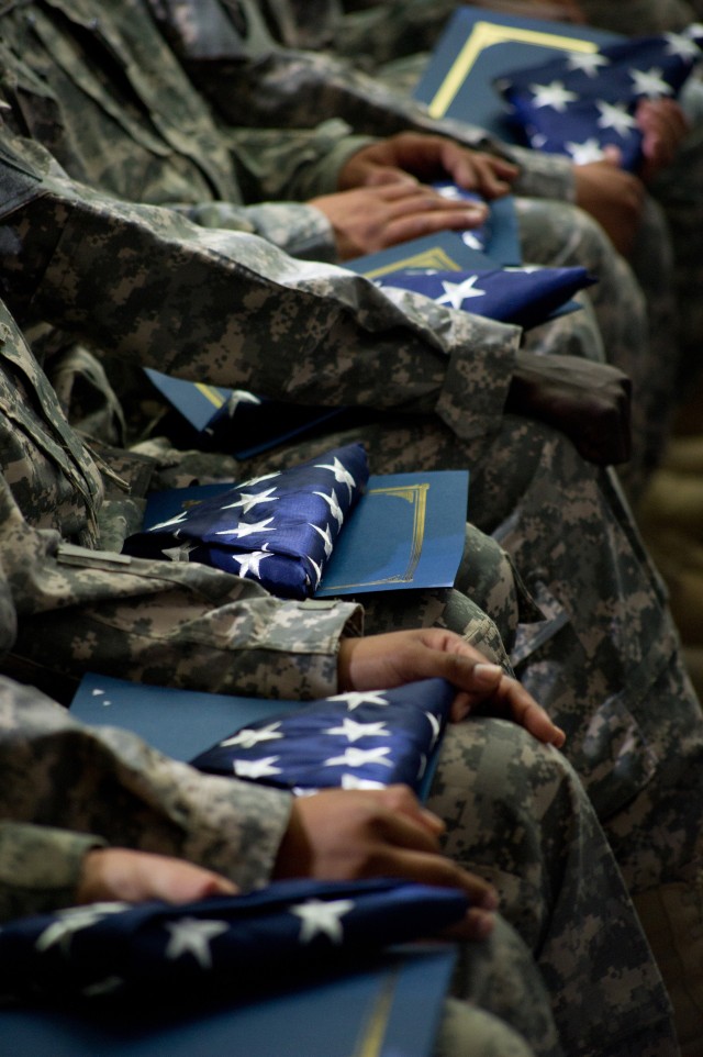 U.S. service members become American citizens during Fourth of July ceremony in Iraq