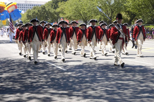 The Old Guard marches in parade