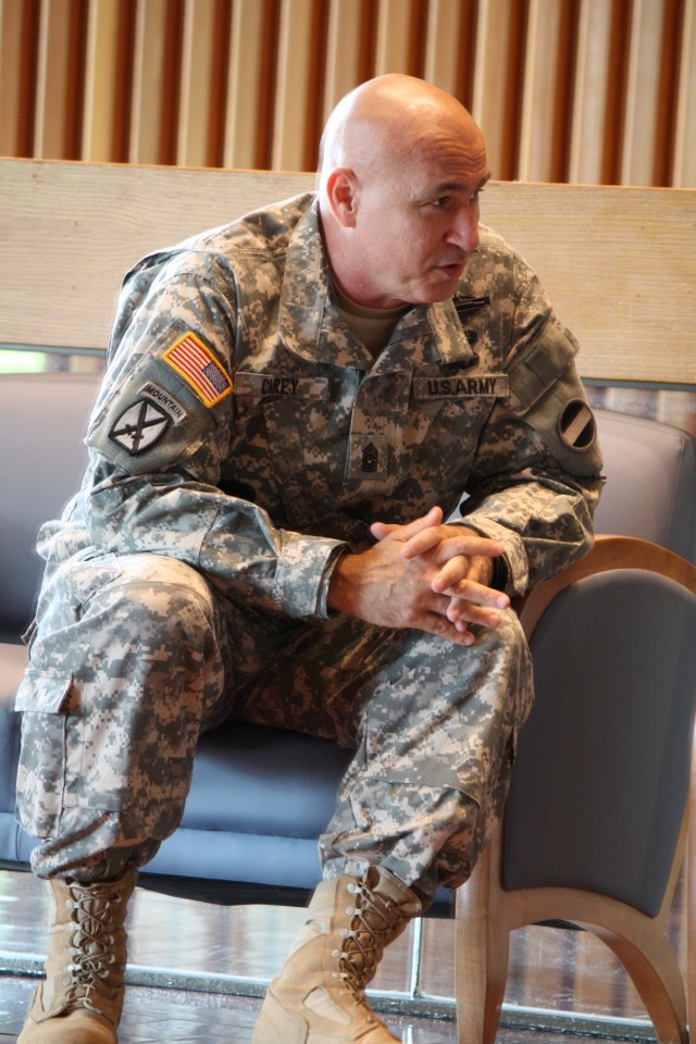 CSM Carey at Walter Reed