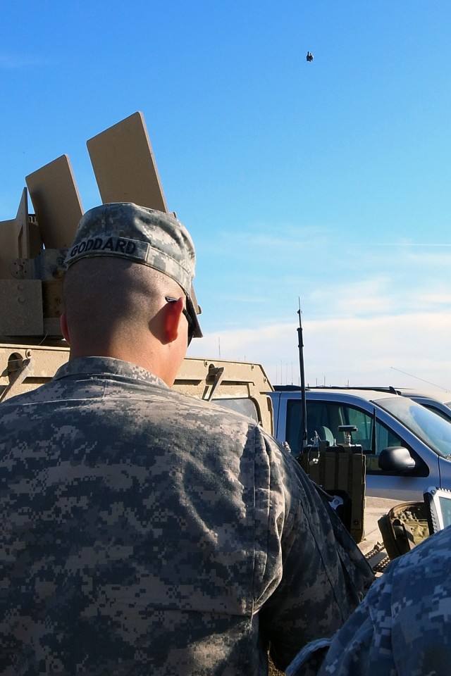 Trashcan-like UAS useful tool for Stryker team