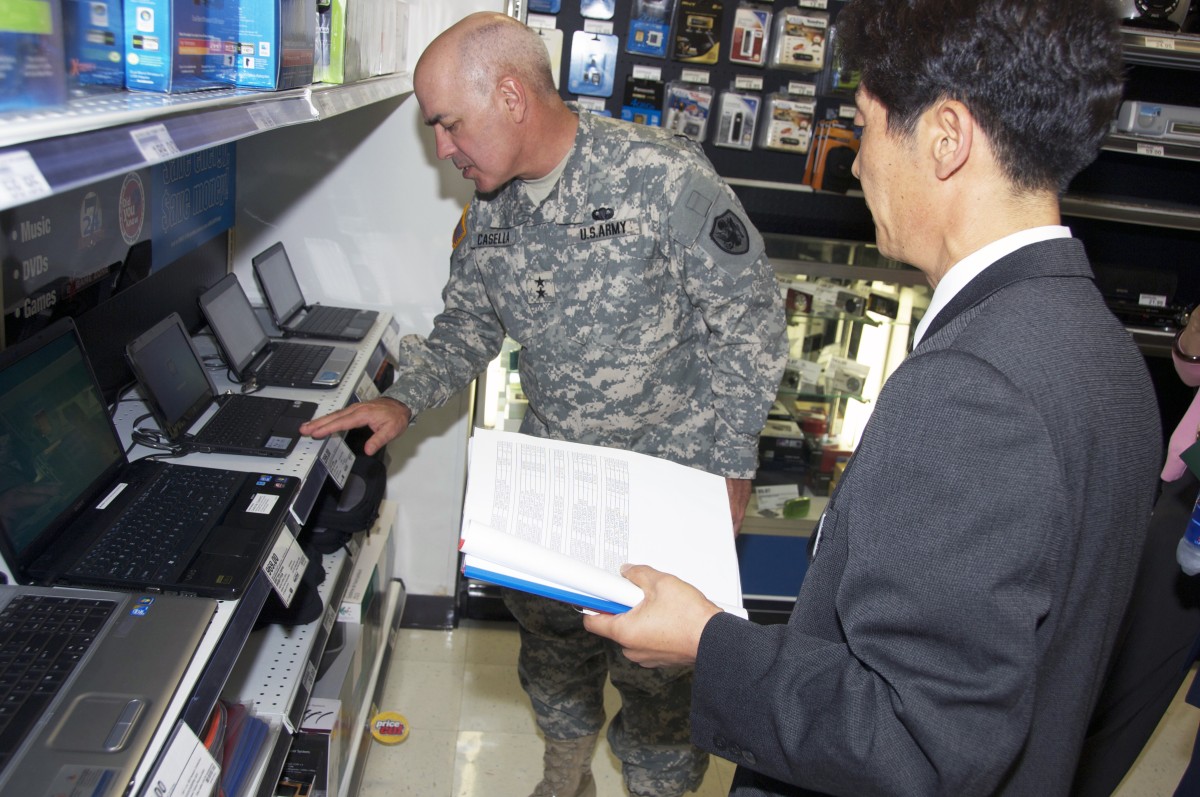 AAFES commanding general inspects the merchandise Article The