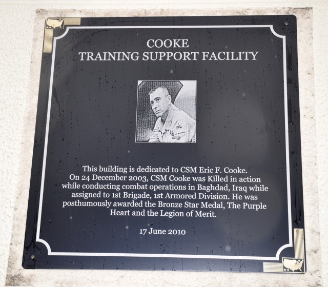 Wiesbaden consolidated Training Support Center dedicated to 1st AD Soldier killed in action in Iraq