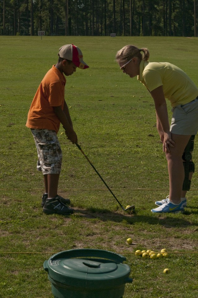 Fort Bragg youth take swings at golf clinics