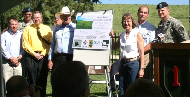 Fort Riley, Kansas Land Trust, Moyer Ranch sign conservation easement agreement