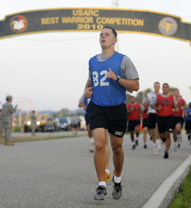 Rider in the 2-mile run