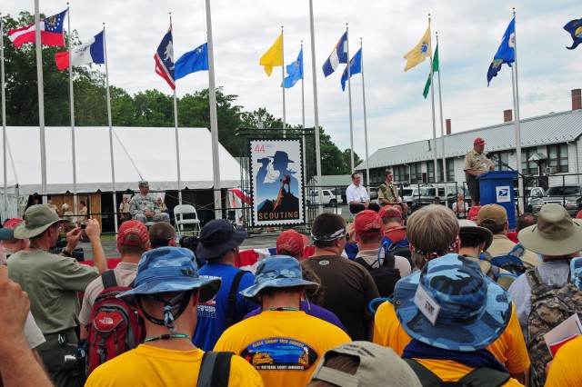 &quot;Celebrate Scouting&quot; stamp unveiled at Fort A.P. Hill