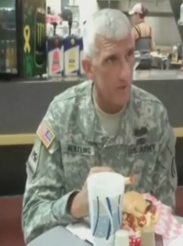 Lt. Gen. Hertling bowling alley