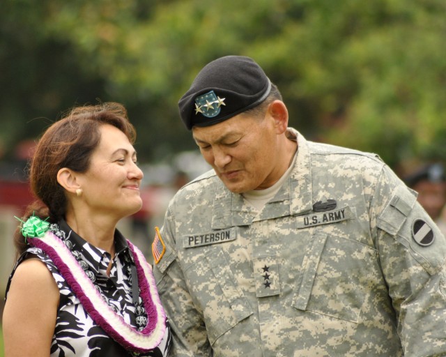Lt. Gen and Mrs Peterson