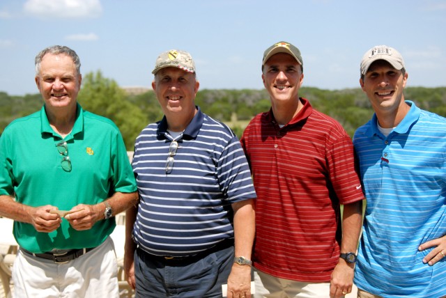 FORT HOOD, Texas-The team of (from left to right) Dr. Dick Couey, Nathan Cook, Lt. Col. Nate Cook, commander, 3rd Battalion, 82nd Field Artillery Regiment, 2nd Brigade Combat Team, 1st Cavalry Division, and Danny Cook, won the tournament with a...