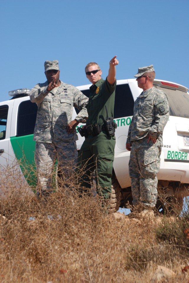 Guard and CBP check out border areas