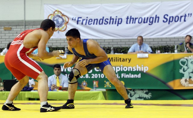 Soldier claims bronze at Military World Wrestling Championships
