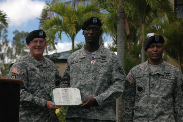 Staff sergeant receives second Purple Heart