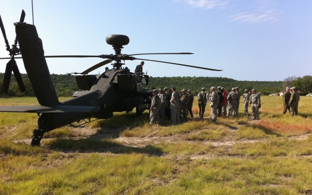 FORT HOOD, Texas-Soldiers from 1st Battalion, 5th Cavalry Regiment, 2nd Brigade Combat Team, 1st Cavalry Division, conducted air-ground integration training with Soldiers from 1st Air Cav. Bde. 1st Cav. Div., at Dalton Mountain Multiuse Range, here, ...