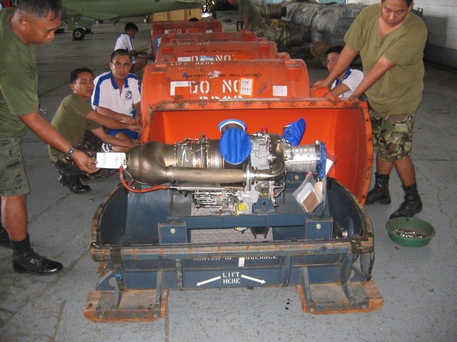 Philippines Air Force receives helicopter engines via Foreign Military Sales