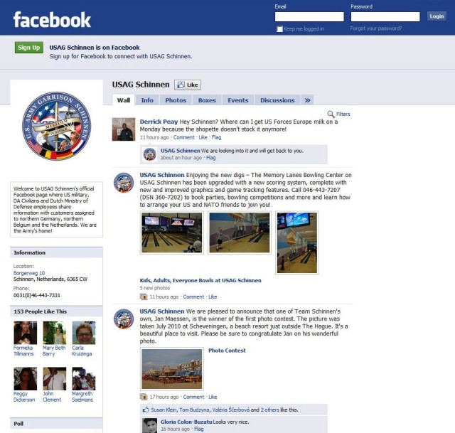 USAG Schinnen is on Facebook!