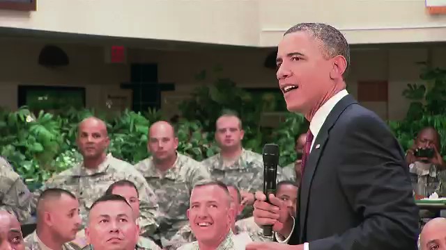 President Obama addresses troops at Fort Bliss