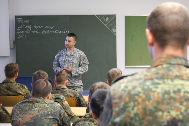 Schweinfurt\'s combat experts on realities of war with German soldiers